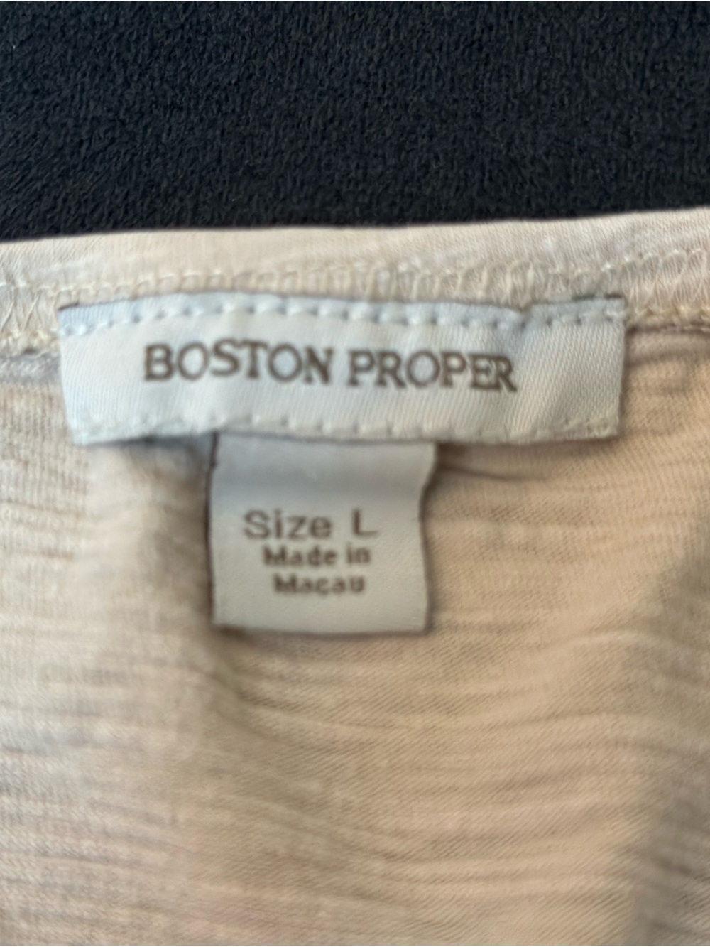 Boston Proper Fringe-Trim Spaghetti Strap Camisole - Cream - Picture 5 of 6